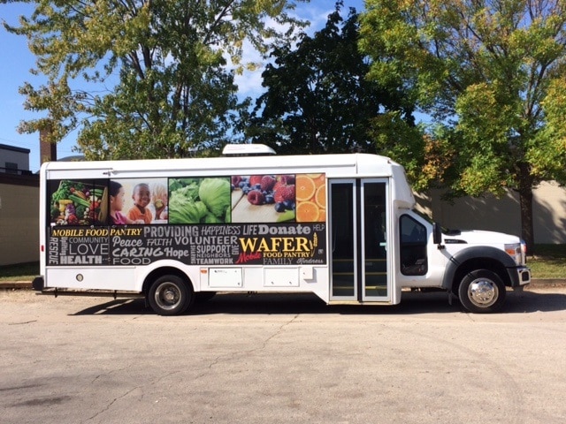 food truck featuring the graphics on truck